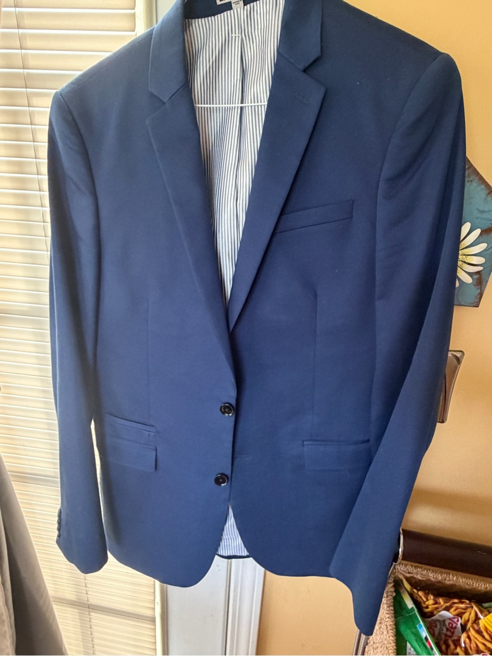 Express Blue Slim Fit Blazer Sz 40 Long